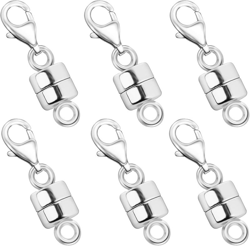 Qulltk Magnetic Necklace Clasp with Lobster Clasp 18K Gold and Silver Magnetic Jewelry Clasps for Necklaces Extender Bracelet Clasps and Closures - Image 1